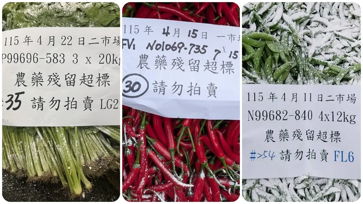農藥超標蔬菜近6千公斤被銷毀！